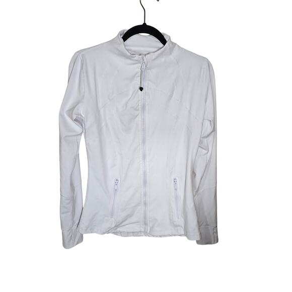 Lulemon Define Full Zip Jacket Luon White Reflective Logo On Back Size 8 - Picture 2 of 10